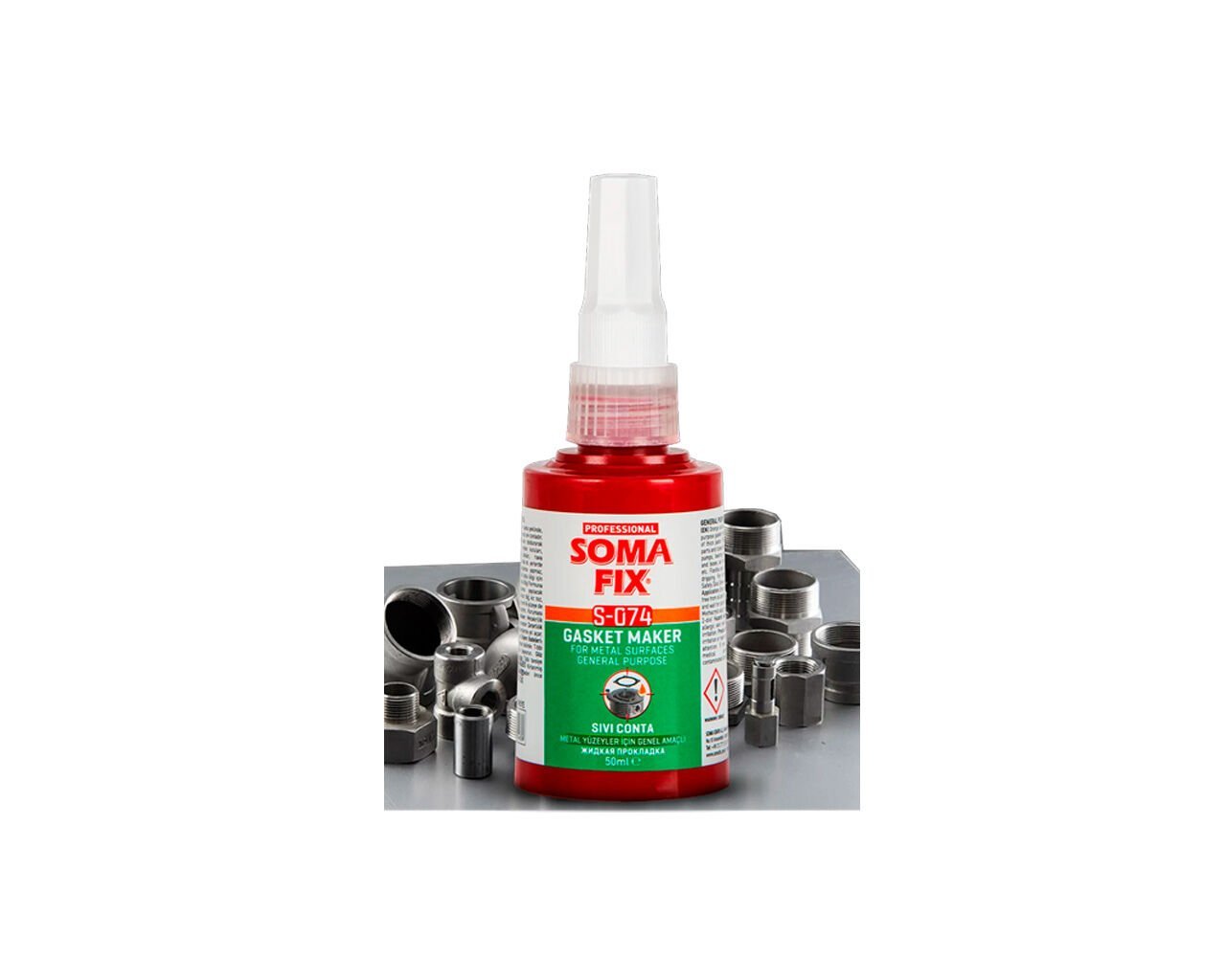 SOMAFIX S074 Akordiyon Sıvı Conta Anaerobic Yapıştırıcı 50ml
