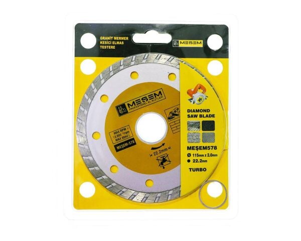 Granit Mermer Kesici Elmas Testere 115 mm MES 578