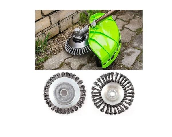 8'' 200mm Motorlu Tırpan Kıyı Temizleme Burgulu Tel Fırça MES761