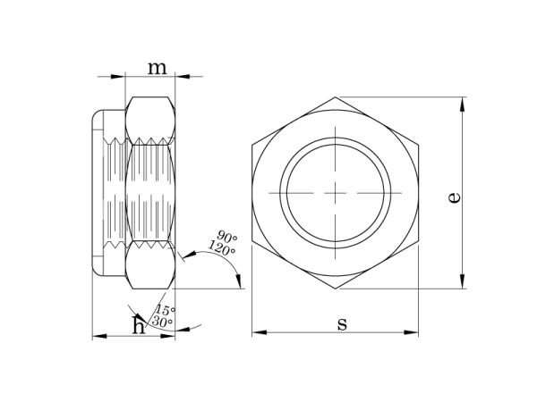 M20 Inox Fiberli Somun DIN 985