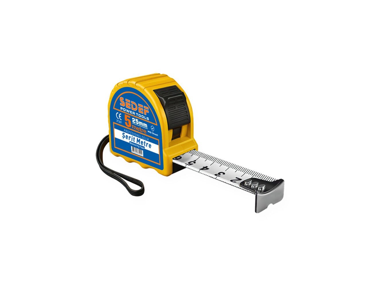 SEDEF Profesyonel Çelik Şerit Metre 5mt x 25mm 37203