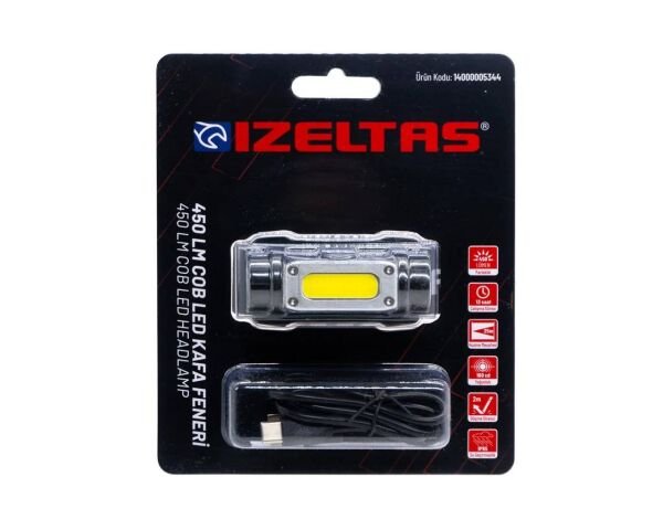 İZELTAŞ COB LED Kafa Feneri 450 LM