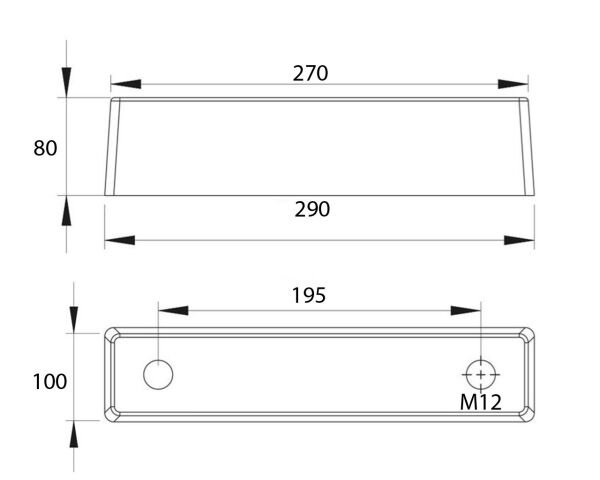 Tır Kamyon Kasa Arka Dyama Takozu 270x290 mm