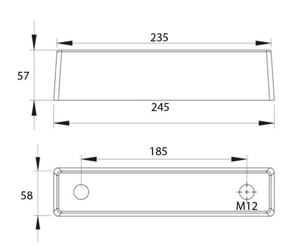 Tır Kamyon Kasa Arka Dyama Takozu 235x245 mm