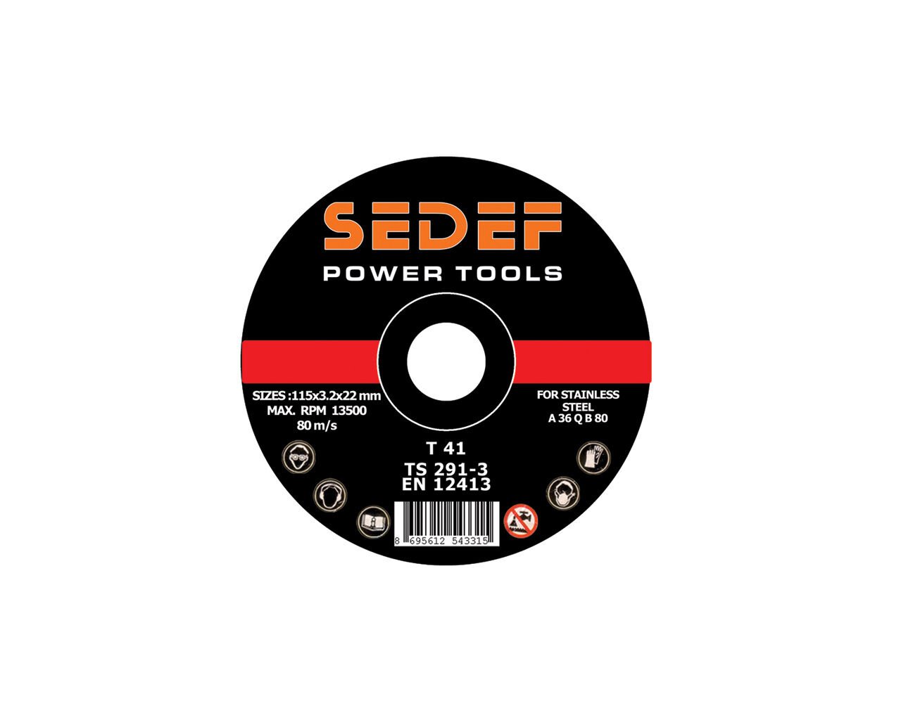 SEDEF 180x6x22 T27 İnox Taşlama Taşı