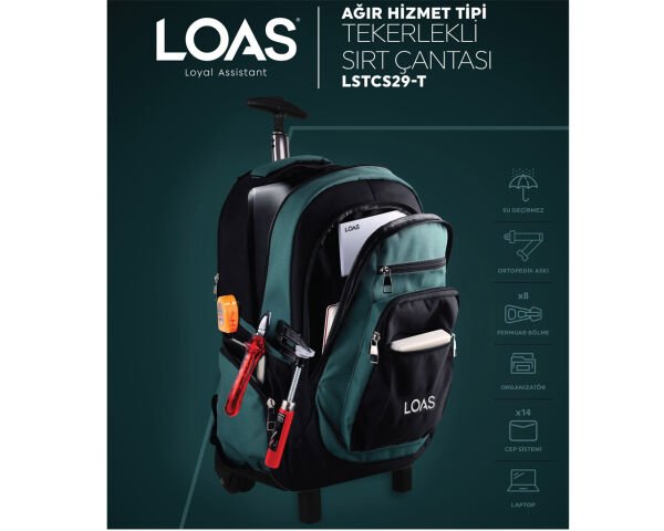 LSTCS29-T LOAS Ağır Tipi Tekerlekli Sırt Çantası